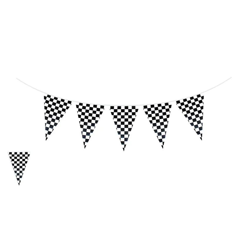10pcs Car Racing Checkered Bunting Flags