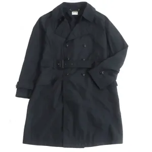 Armani Collezioni Logo Button Trench Coat Black
