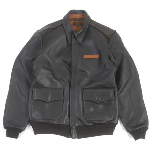 AVIREX A-2 Horse Leather Jacket Dark Brown
