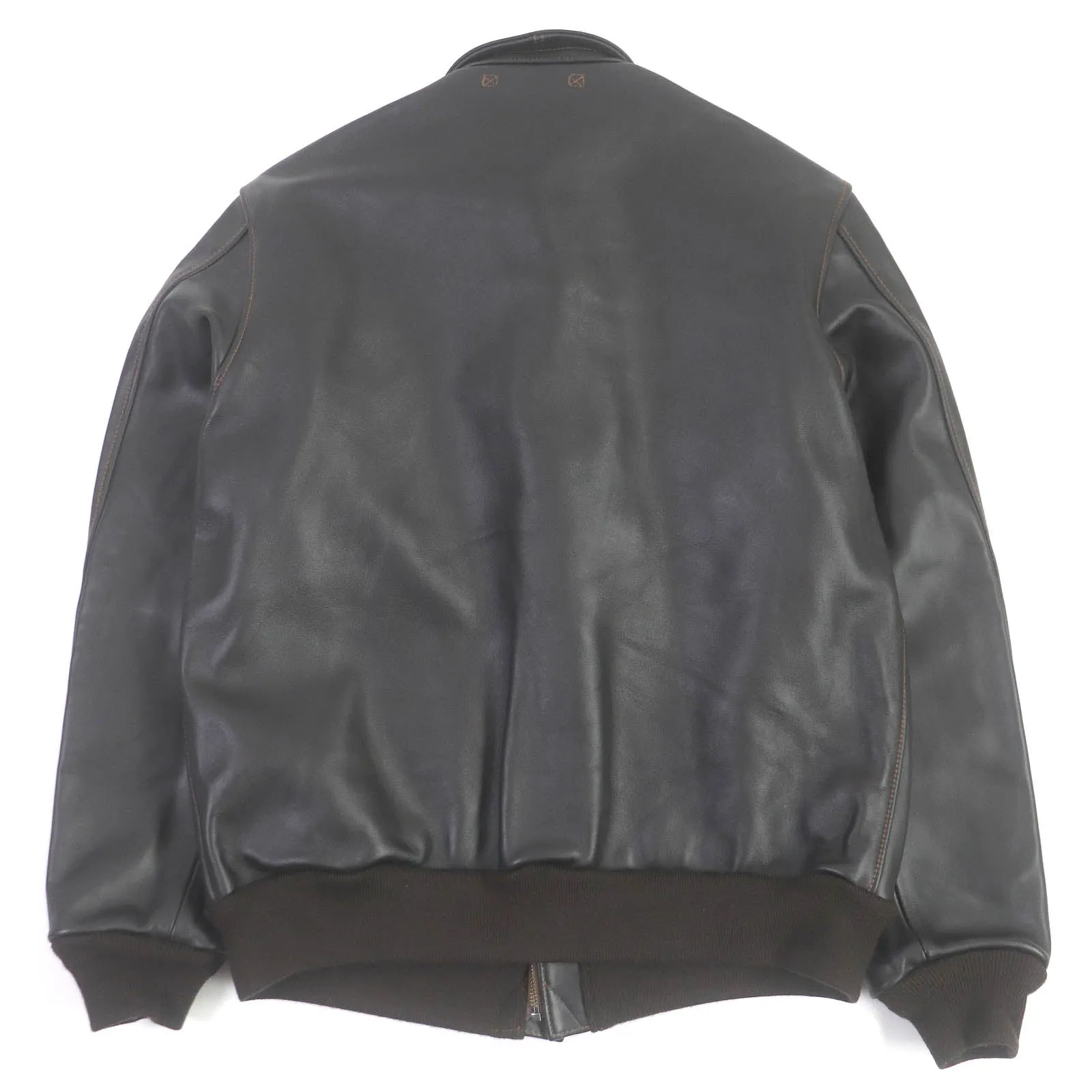 AVIREX A-2 Horse Leather Jacket Dark Brown