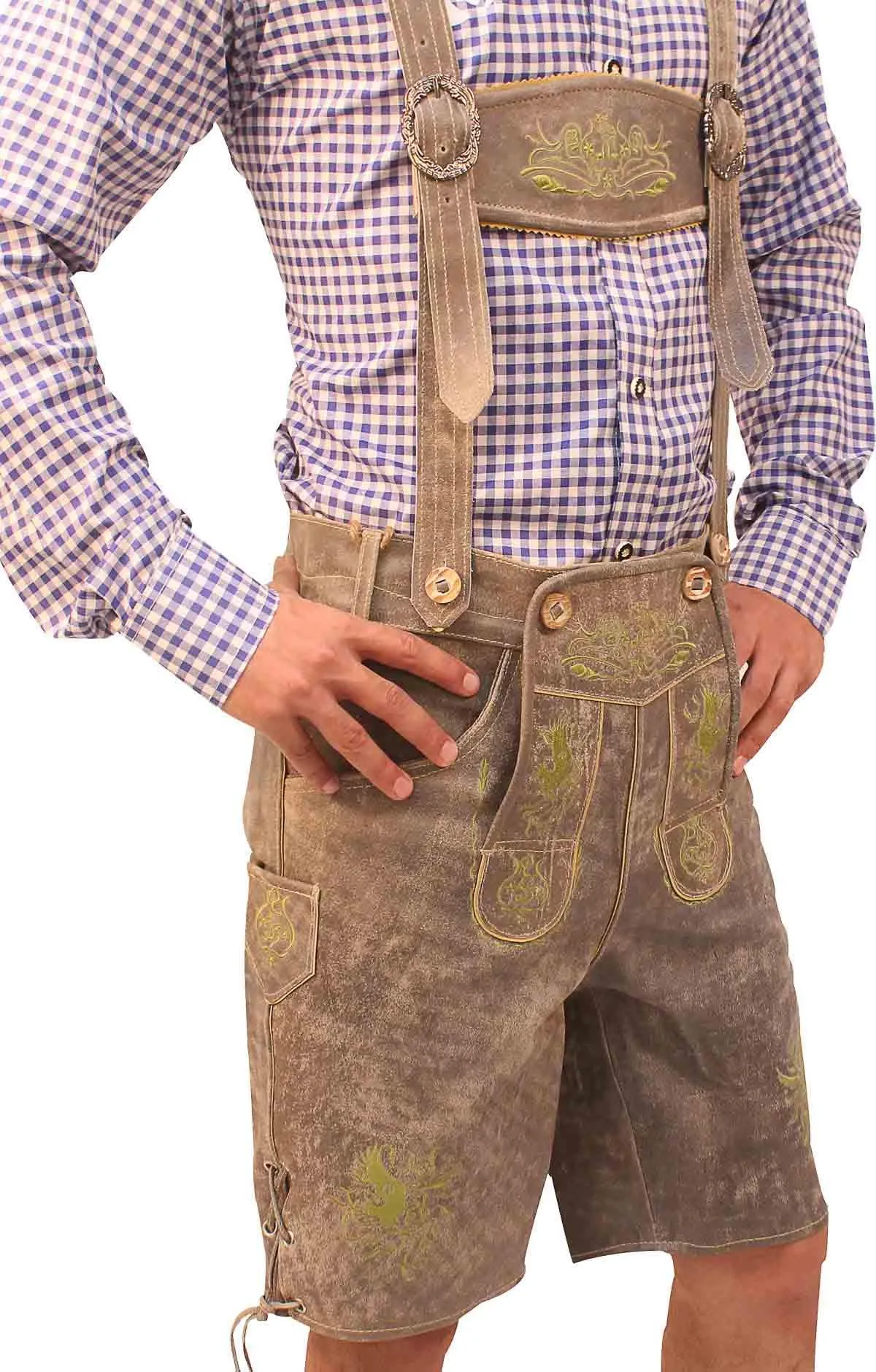 Bavarian Herren Lederhosen Rusty Tobacco