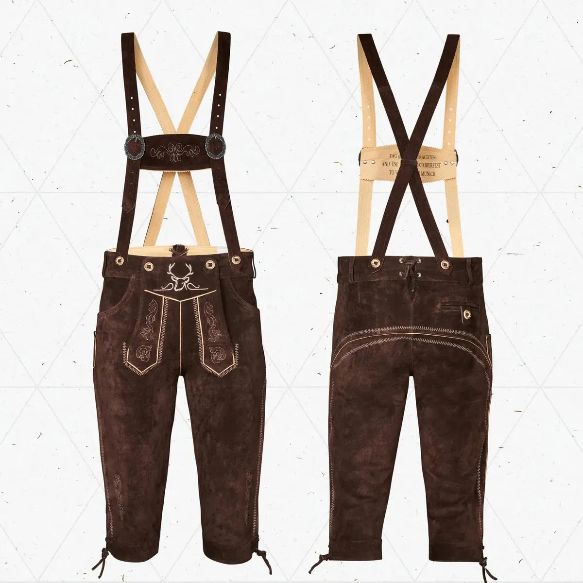 Bavarian Lederhosen Men Kneebound Chocolate