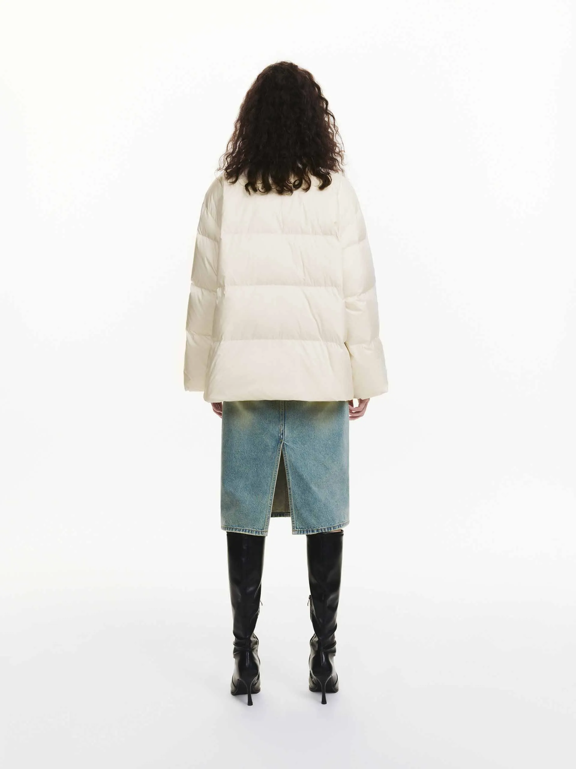 Belted Quilted Down jacket