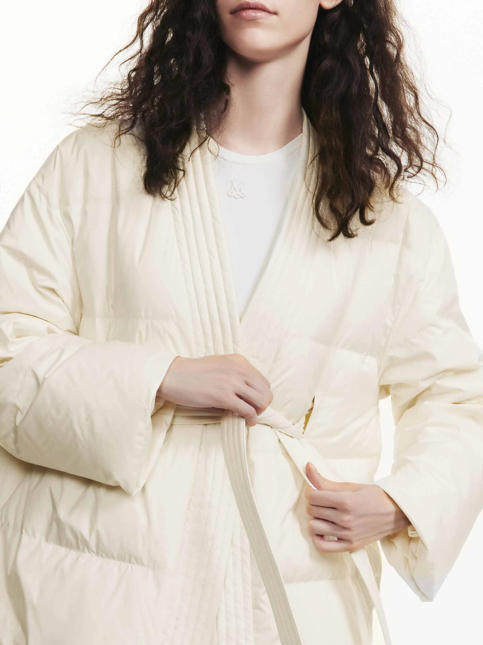 Belted Quilted Down jacket