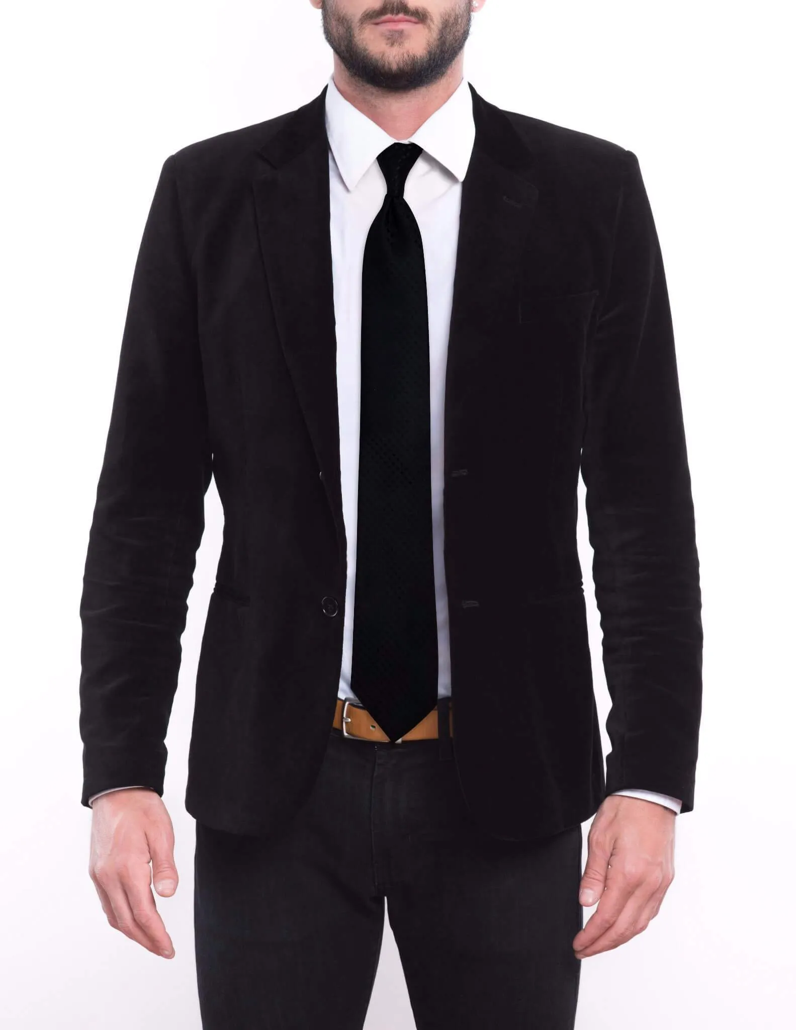 Black Black Checkered Traditional Tie