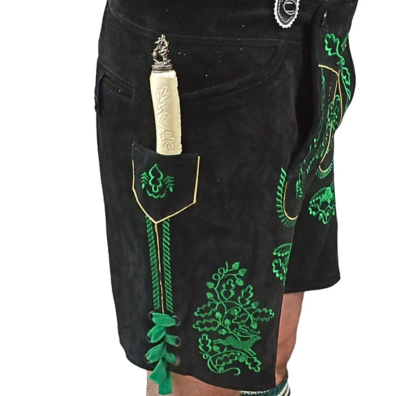 Black Cow Lederhosen and Staff Choice Suspenders
