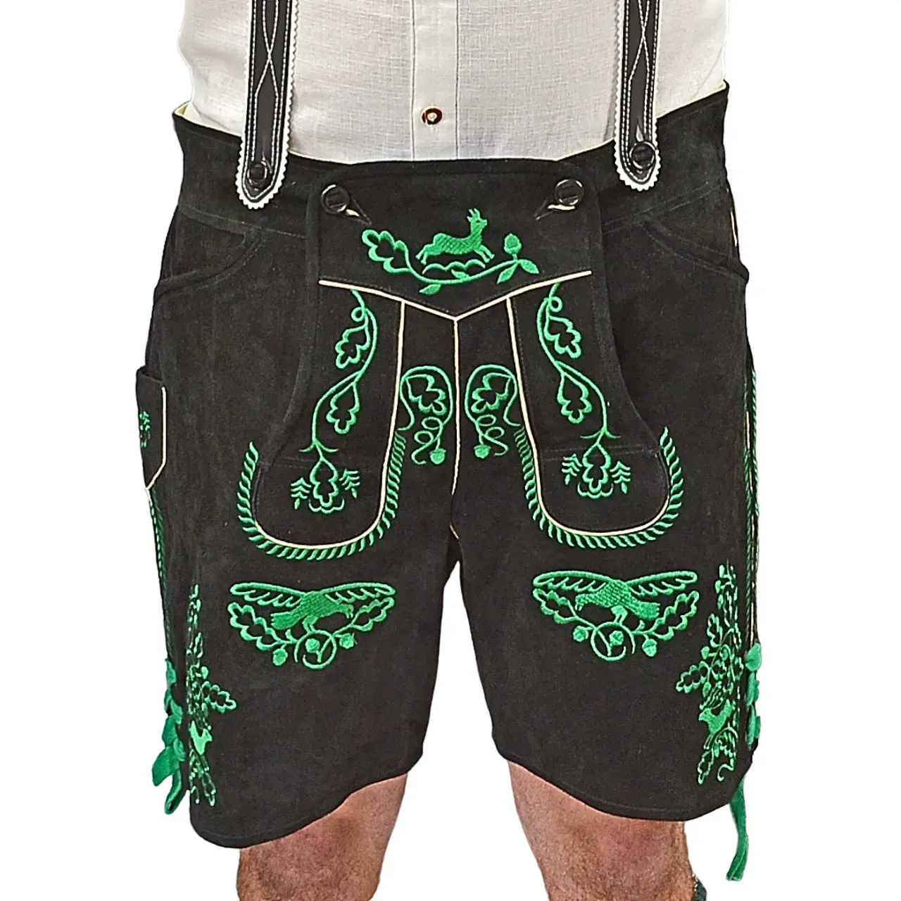 Black Cow Lederhosen and Staff Choice Suspenders