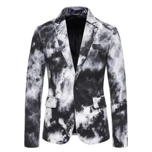 Blazer vintage décontracté à boutonnage simple pour homme