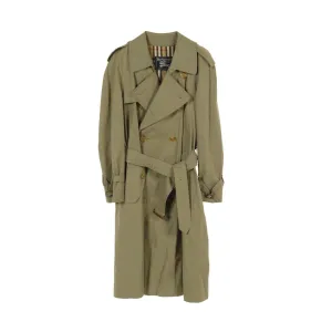 Burberry Cotton Trench Coat Khaki Men
