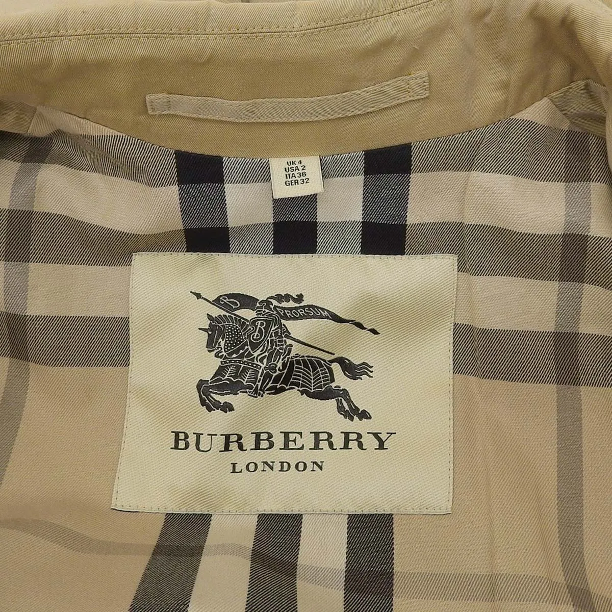 Burberry Trench Coat Beige UK4 Short