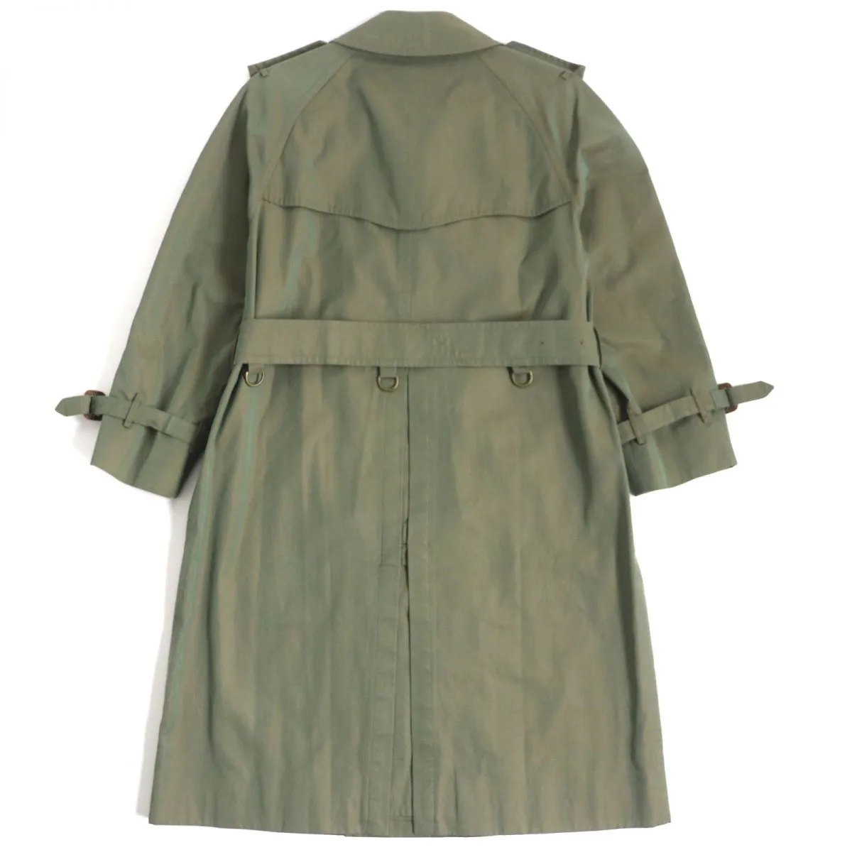 Burberry Vintage Nova Check Trench Coat Khaki S