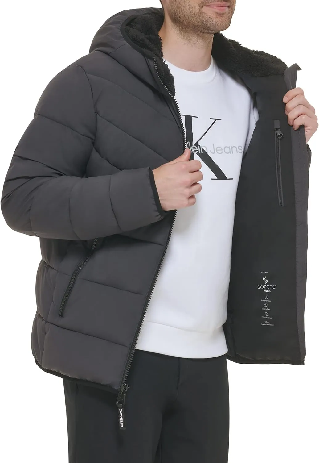 Calvin Klein Men's Snap Front Puffer Jacket