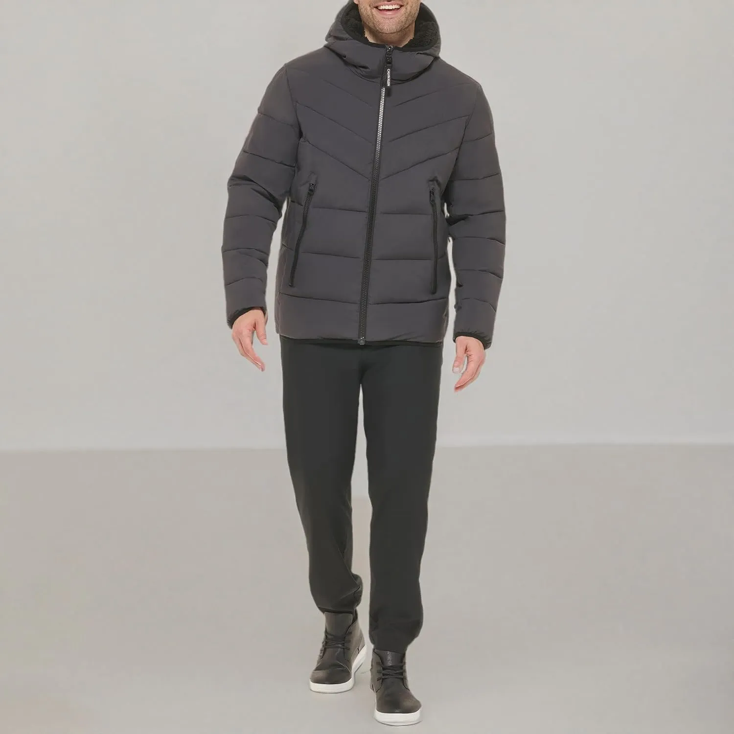 Calvin Klein Men's Snap Front Puffer Jacket
