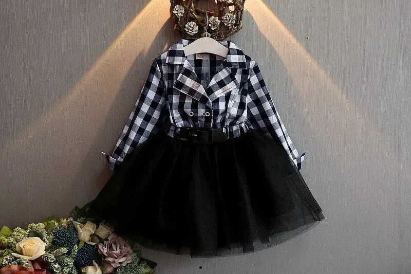 Checked Lace Dress
