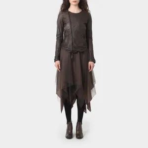 Christian Peau Silk Lined Lamb Leather Jacket