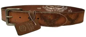 Distressed Leather Eagle Belt
