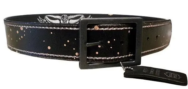 Distressed Paint Splash Leather Belt