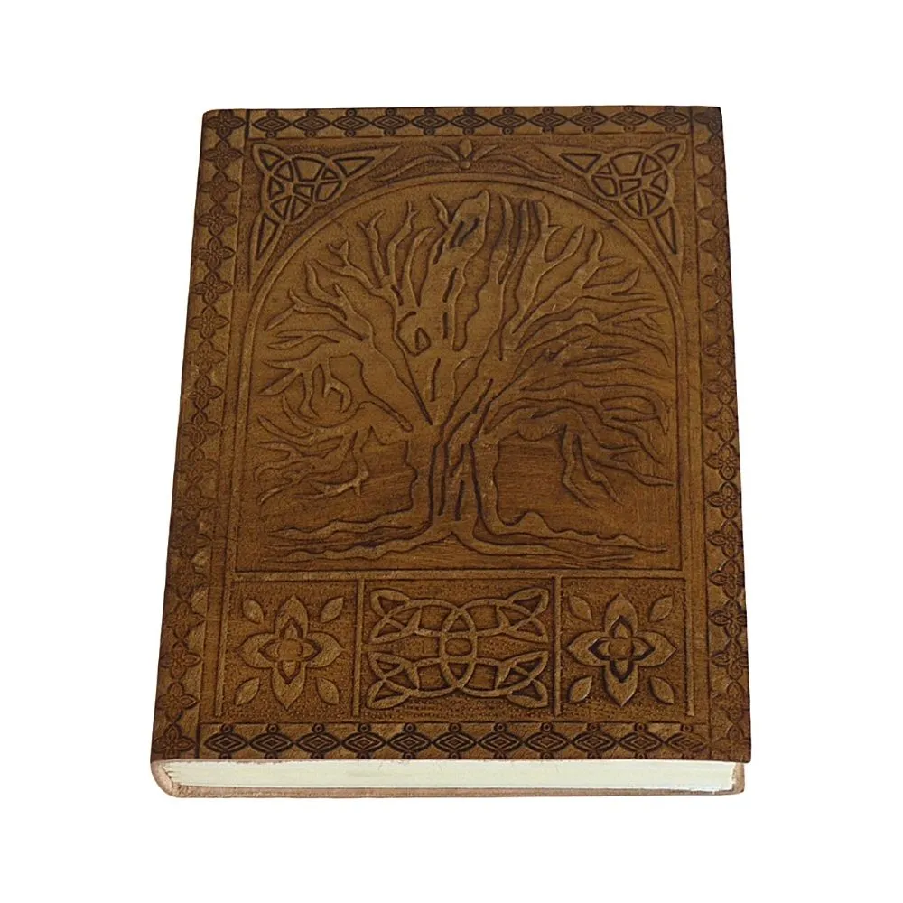 Embossed Leather Journal 6" x 8" - Tree of Life