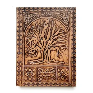 Embossed Leather Journal 6" x 8" - Tree of Life