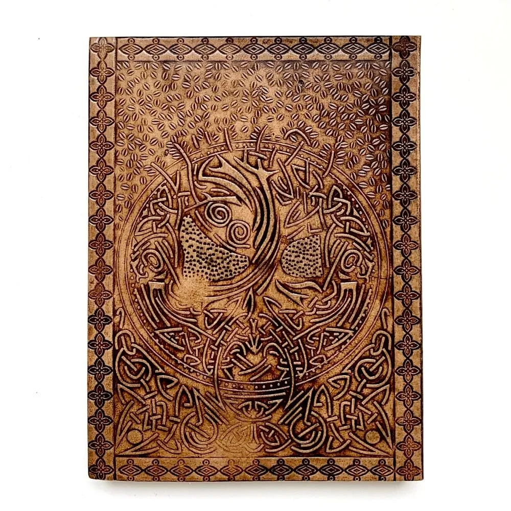 Embossed Leather Journal 6" x 8" - Tree of Life