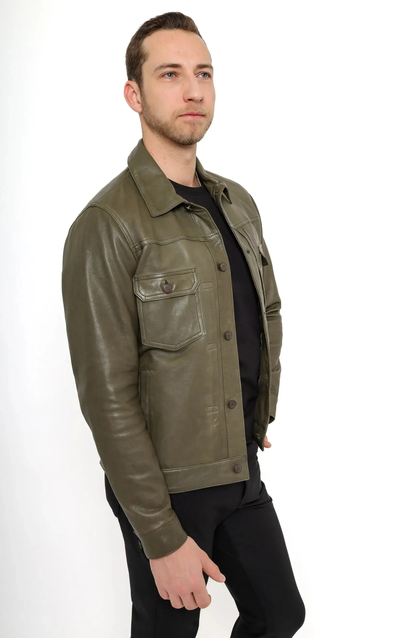 FANTASTICO Leather Trucker Jacket