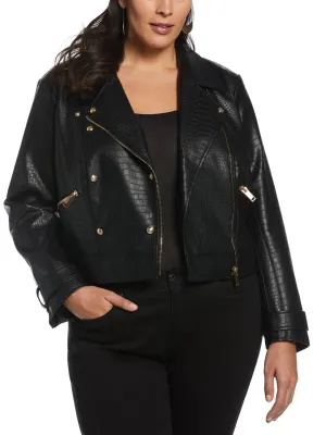Faux Leather Moto Jacket
