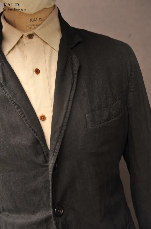 Garment dyed Shoemaker's Jacket - Dark Shadow - XL