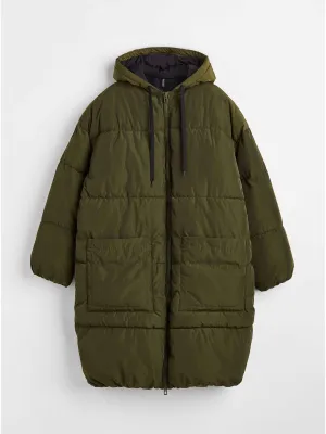 Khaki puffer jacket