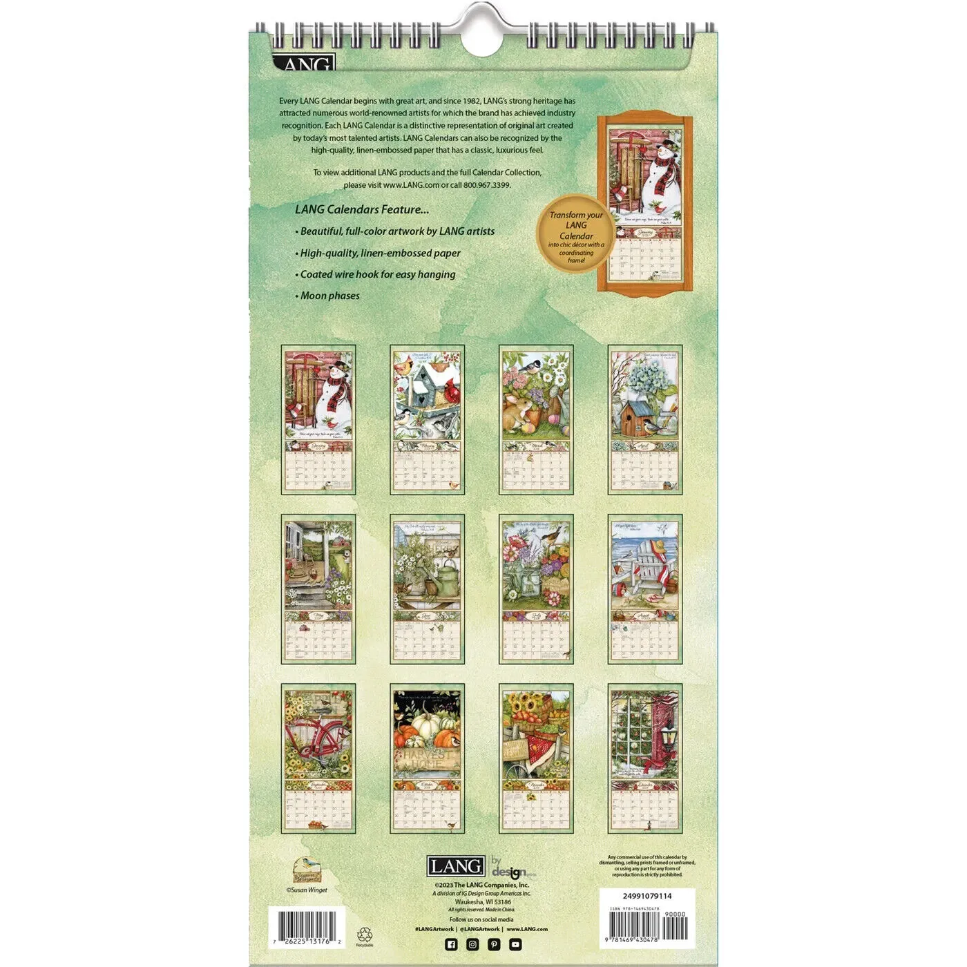 Lang Bountiful Blessings 2024 Vertical Wall Calendar