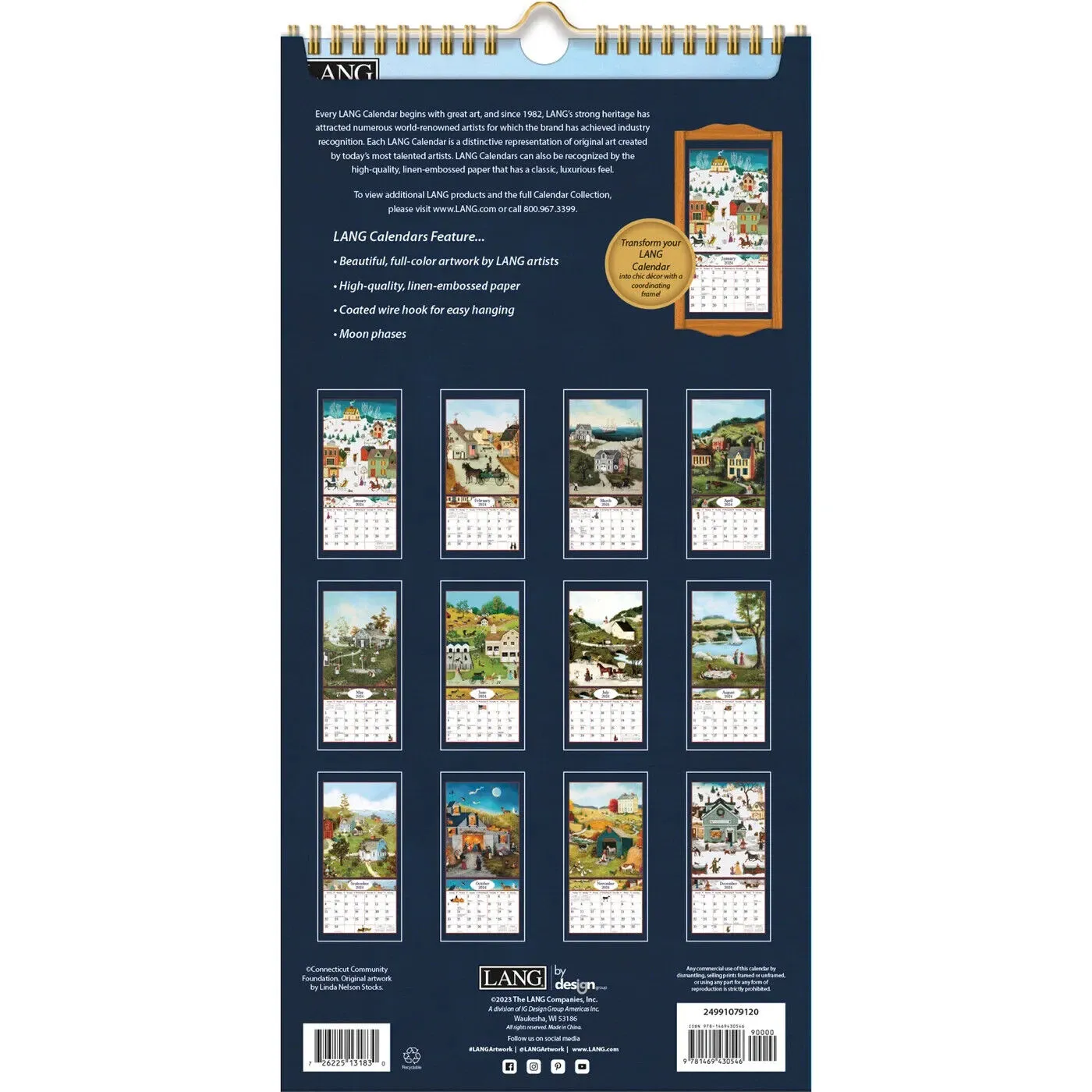 Lang Linda Nelson Stocks 2024 Vertical Wall Calendar