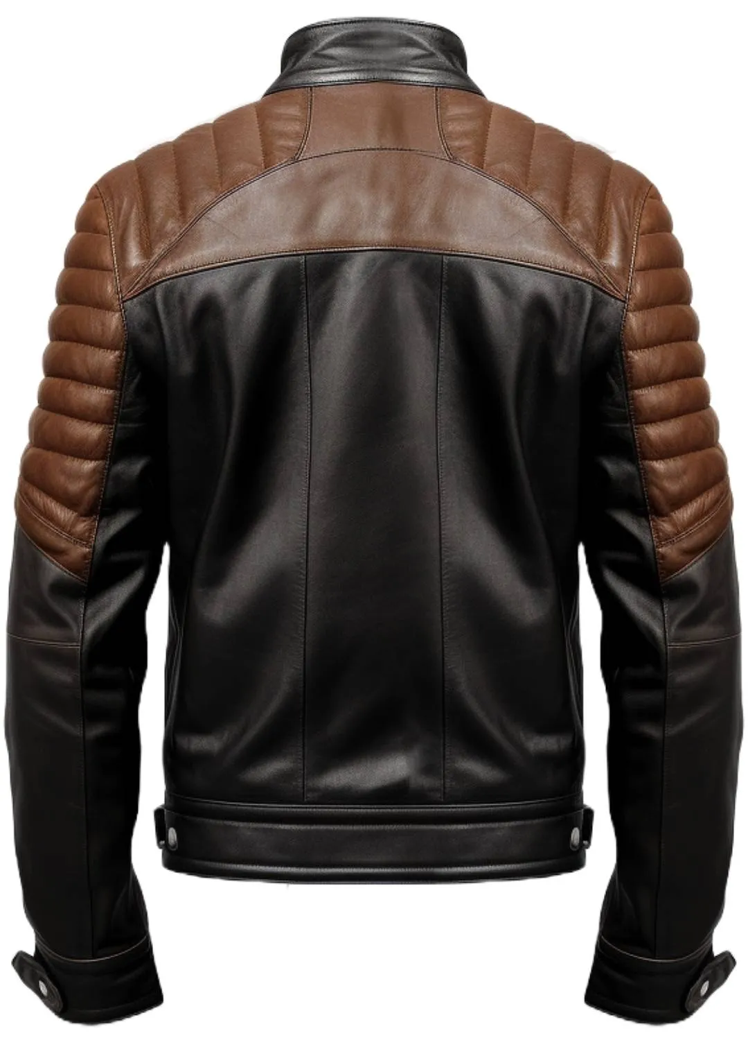 Men Black Brown Leather Jacket - Leather Jacket Black Brown