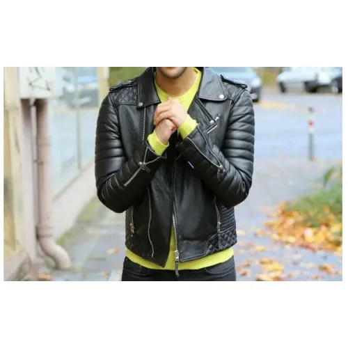Men Faux Leather Jacket MB2