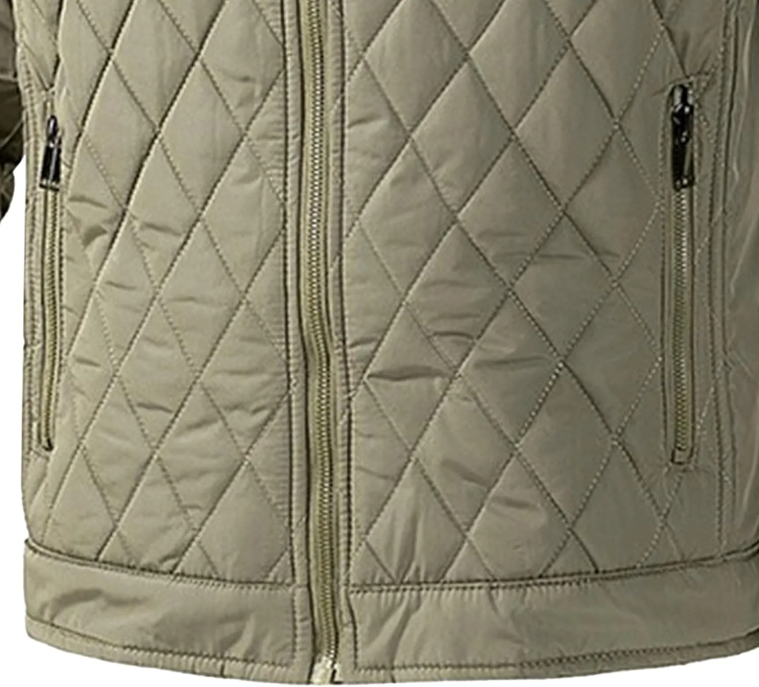 Mens Diamond Quilted Bomber Jacket Stand Collar Lightweight Varsity Jackets Winter Warm Padded Coats Outwear