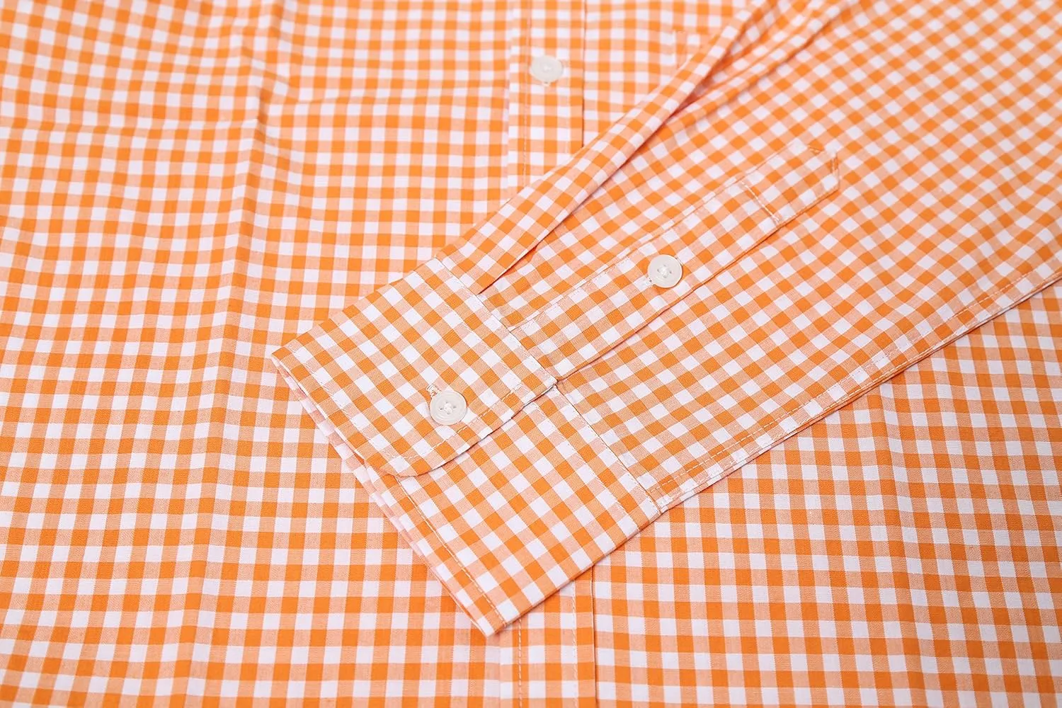 Men's Plaid Casual Slim Fit Long Sleeve Button Down Dress Shirts