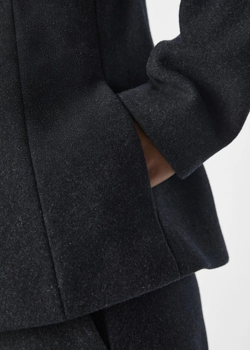 OBJMEGHAN BARREL SLEEVE BLAZER | DARK GREY MELANGE