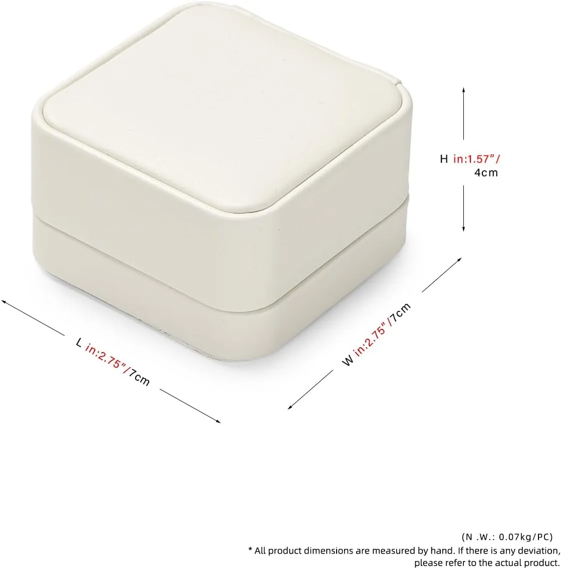 Oirlv Luxury Leather Earring Case Jewelry Box For Earrings Premium Jewelry Gift Box (Creamy-white)