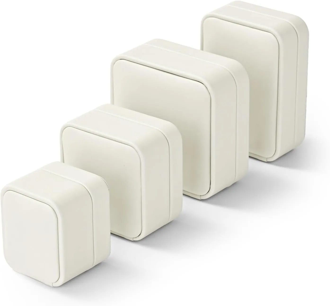 Oirlv Luxury Leather Earring Case Jewelry Box For Earrings Premium Jewelry Gift Box (Creamy-white)