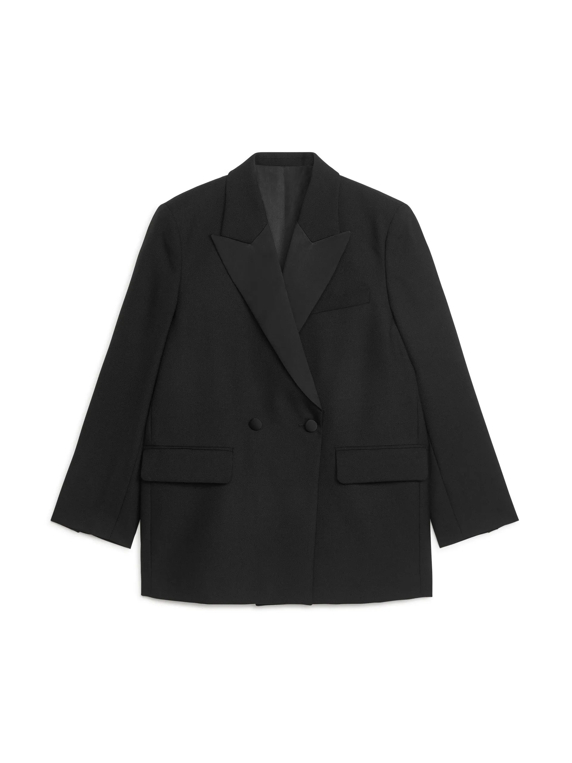 Oversized wool hopsack blazer