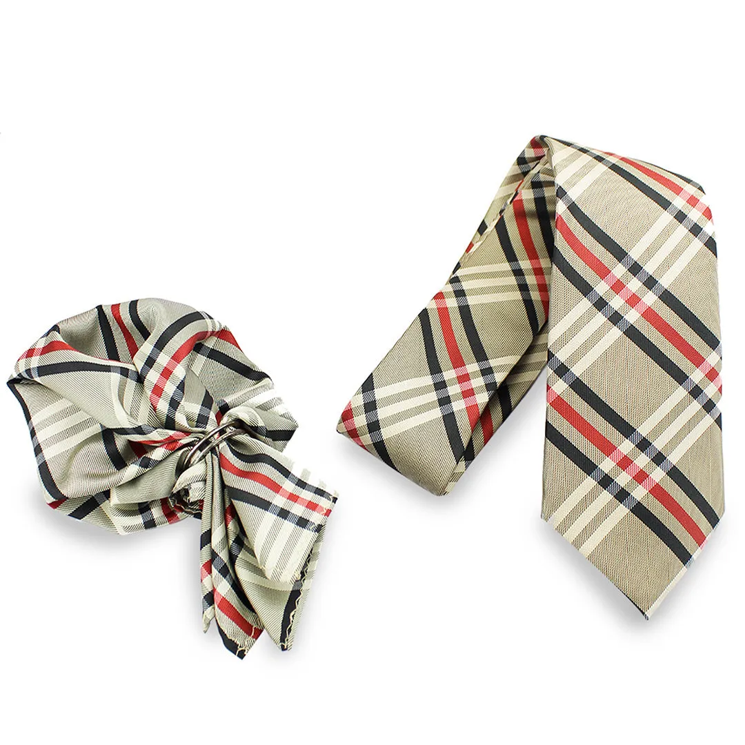 Peluche The Gentleman Neck Tie & Pocket Square Set for Men