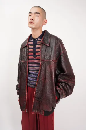 "pelle pelle" -Embossed Leather Jacket-