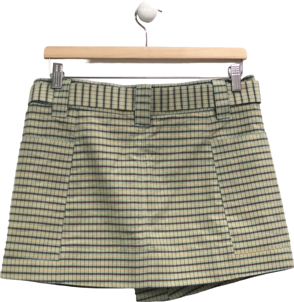 Rails Beige Checkered Mini Skirt UK S