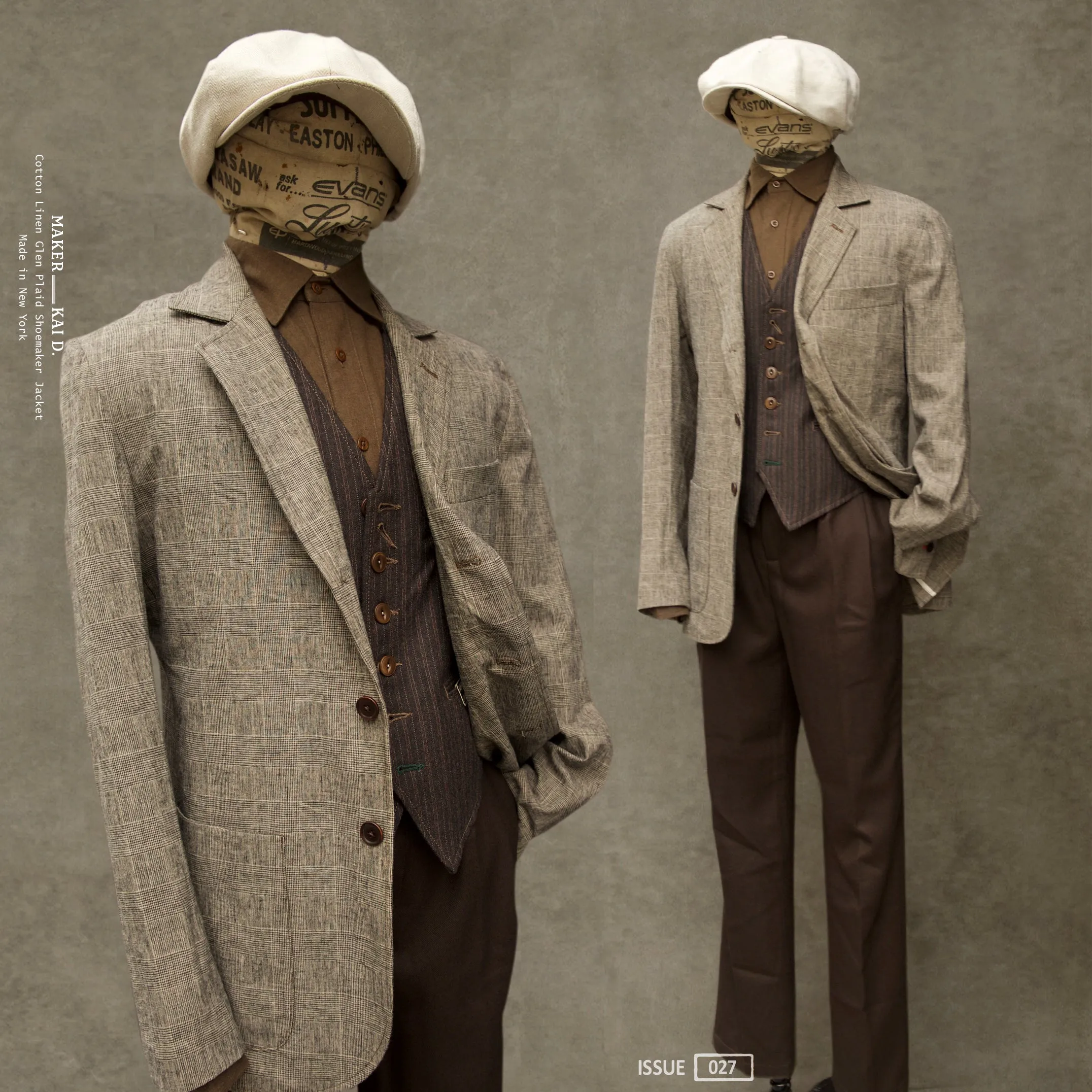 Shoemaker's Jacket -Glen Plaid - L, XL