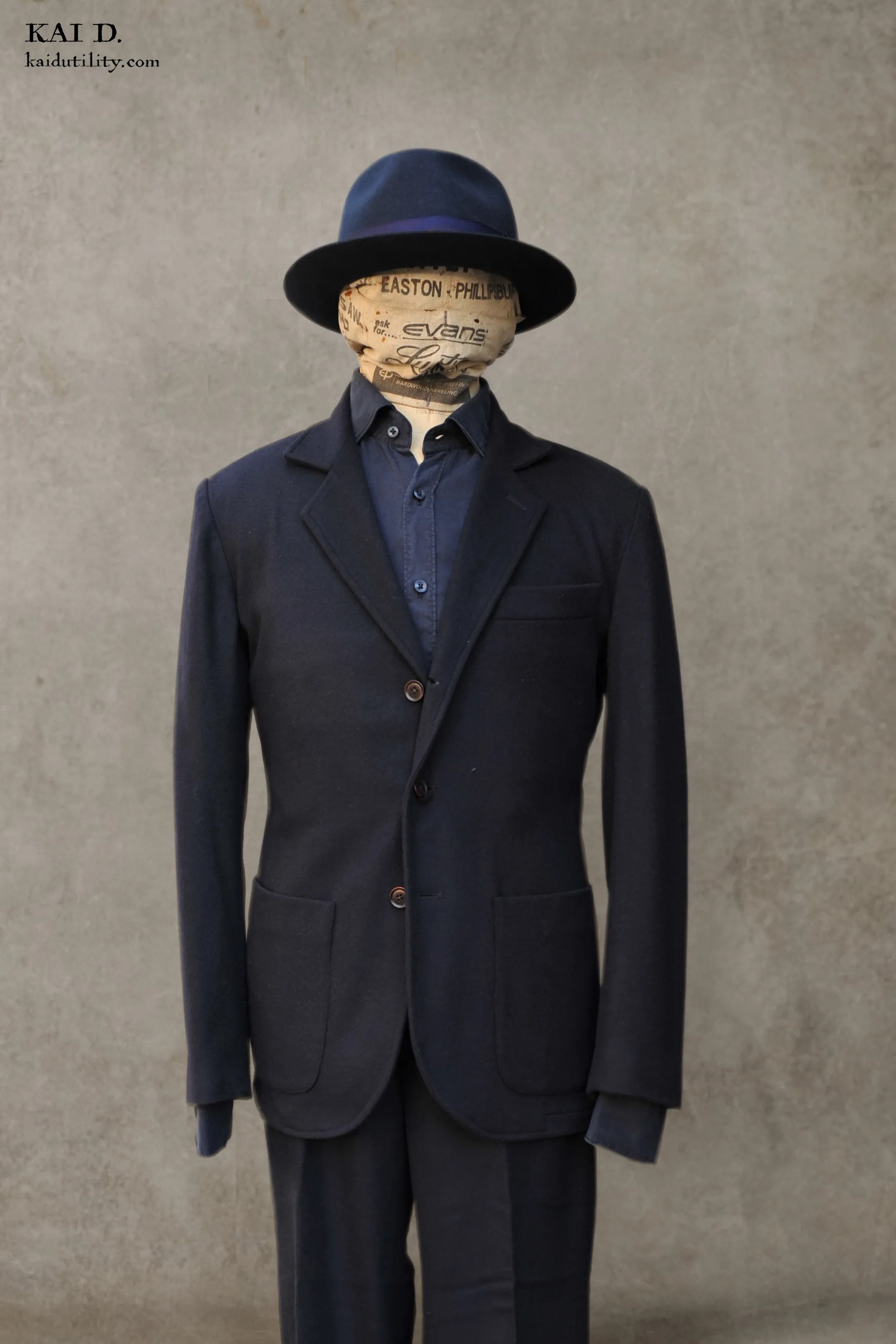 Shoemaker's Jacket - Navy Wool Cashmere - M, XL
