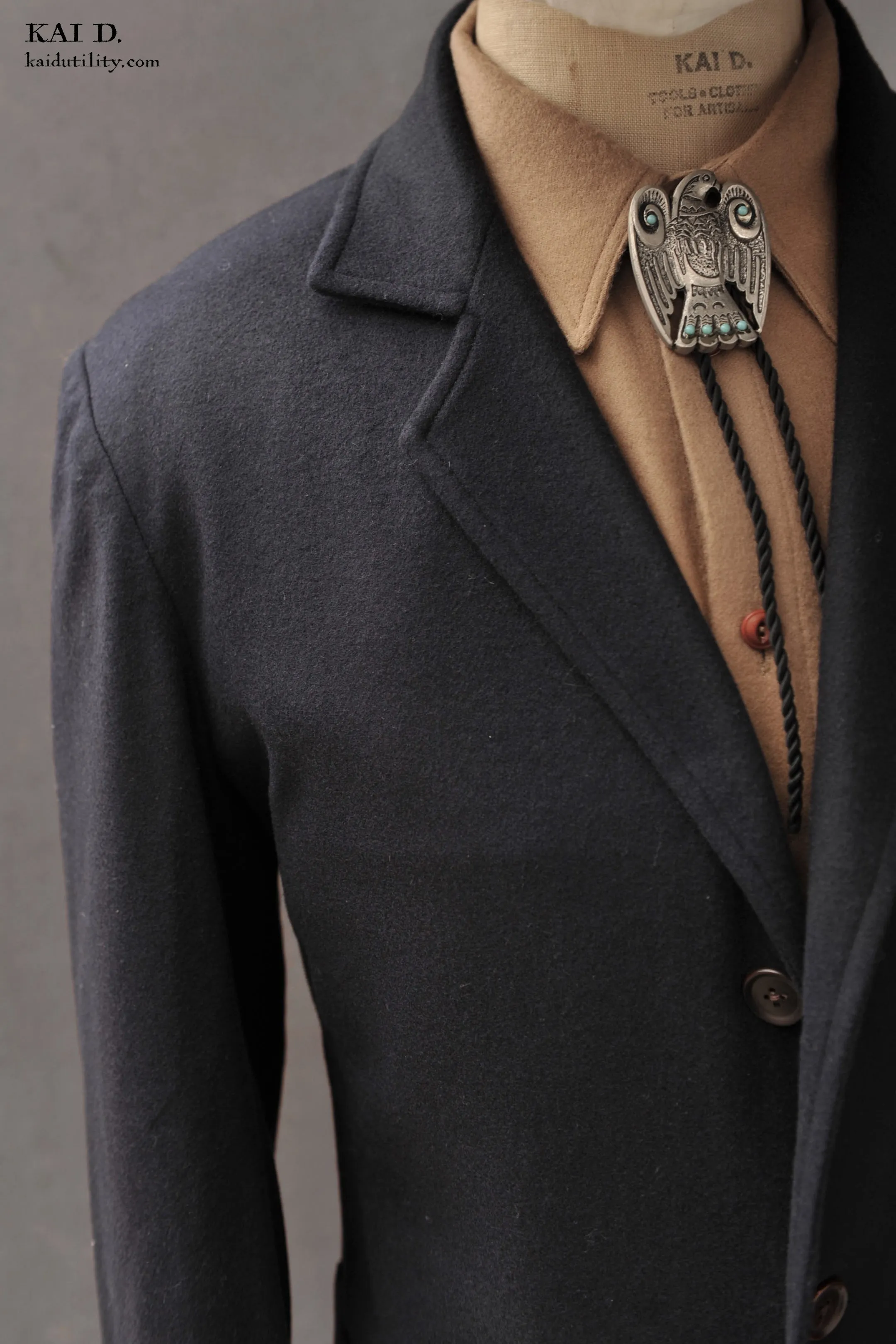 Shoemaker's Jacket - Navy Wool Cashmere - M, XL
