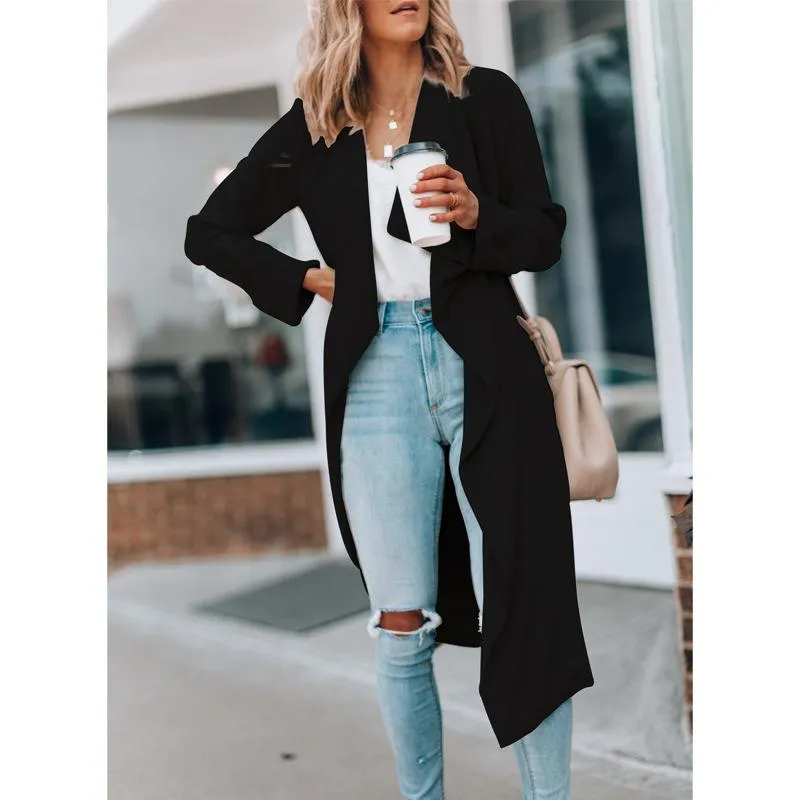 Solid Color Mid-Length jacket