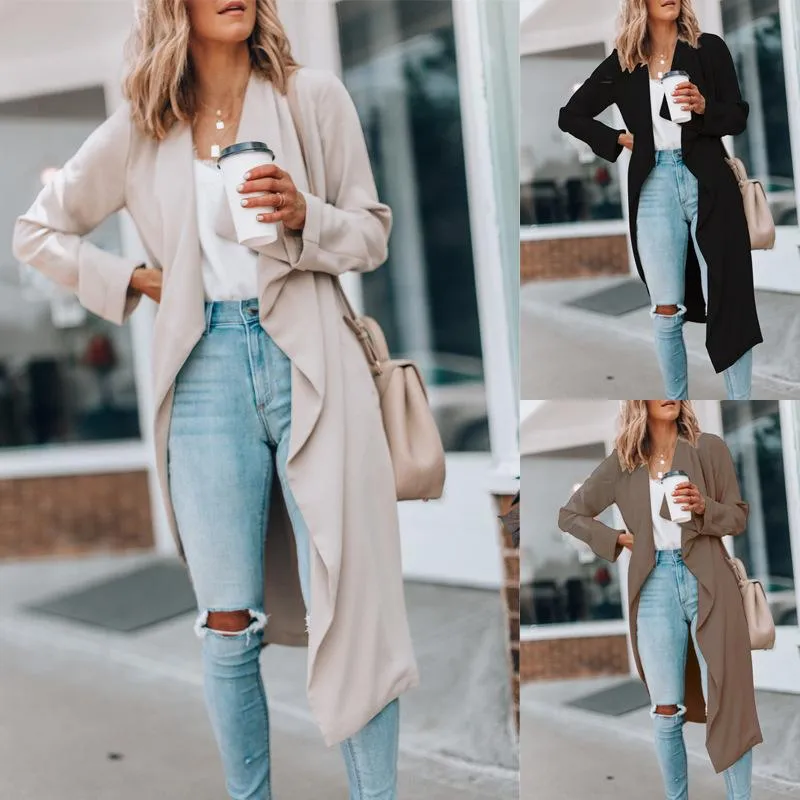 Solid Color Mid-Length jacket