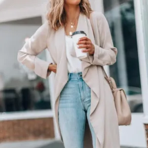 Solid Color Mid-Length jacket