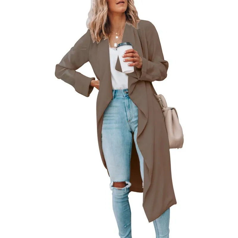 Solid Color Mid-Length jacket