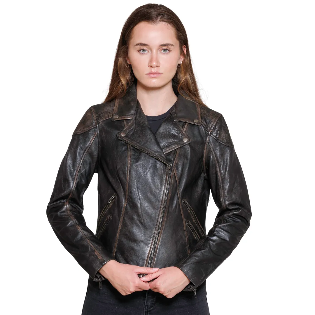 Stephanie Womens Leather Jacket