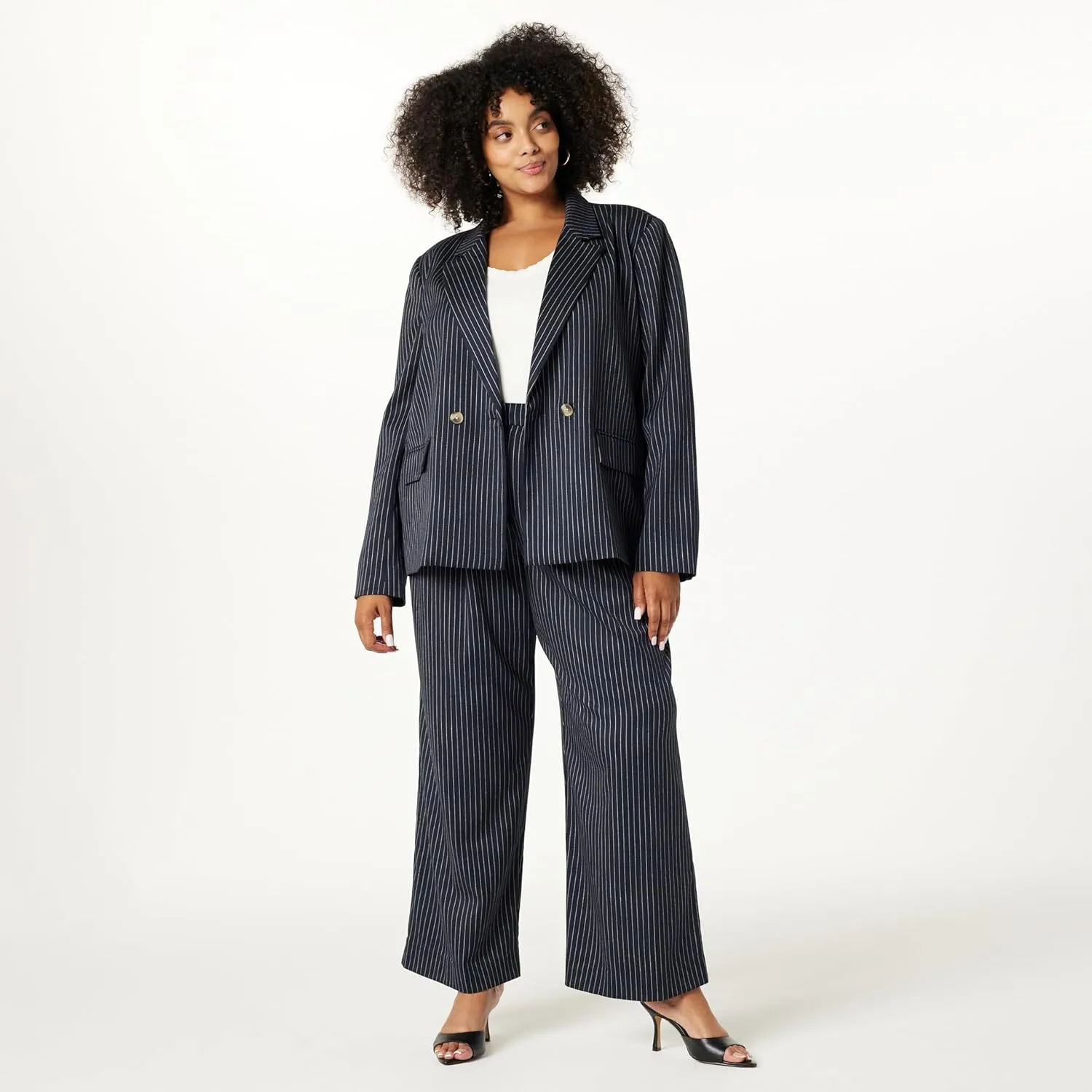 The Drop Women's Standard Nancy Pleat Front Wide Leg Trouser